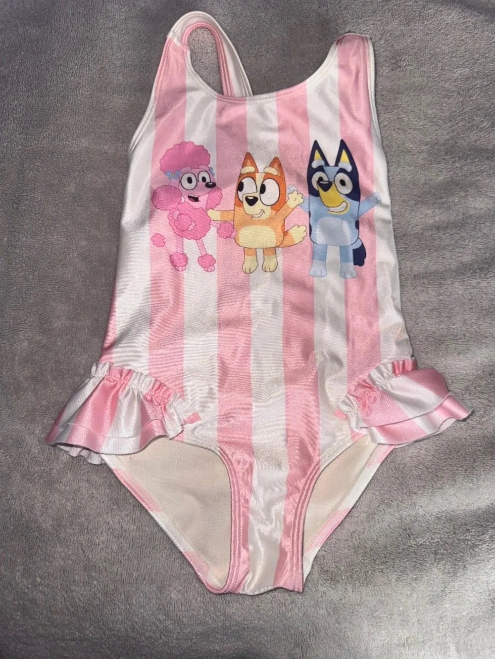 Bluey pink stripped one piece swimsuit